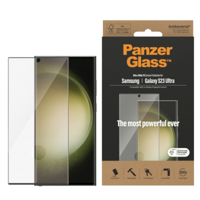 PanzerGlass Γυαλί προστασίας Fullcover Case Friendly Fingerprint 0.3MM UWF για Samsung Galaxy S23 ULTRA  - ΔΙΑΦΑΝΟ